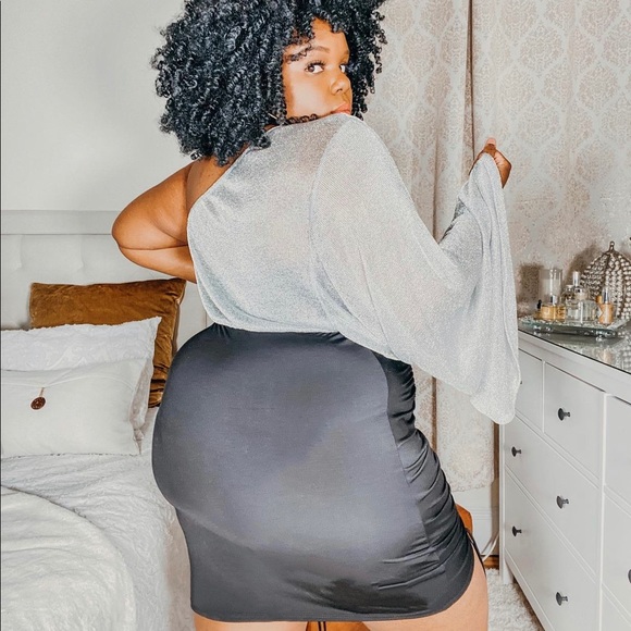 Metallic Ruched Dress - Picture 2 of 4